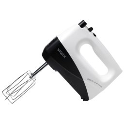 Mixer de mana Vivax HM-550WB, 550 W, 5 viteze, Functie turbo, Alb-Negru