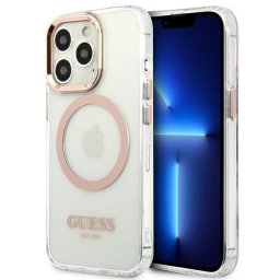 Husa Guess GUHMP13XHTRMD iPhone 13 Pro Max 6.7 "gold / gold hard case Metal Outline Magsafe