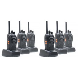 Kit 6 statii radio portabile PNI PMR R40 PRO acumulatori, incarcatoare si casti incluse
