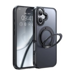 McDodo PC-4931 Husă MagSafe pentru iPhone 16 Plus cu suport (negru)