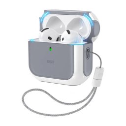 Husă AirPods 4 Orbit Hybrid (alb)