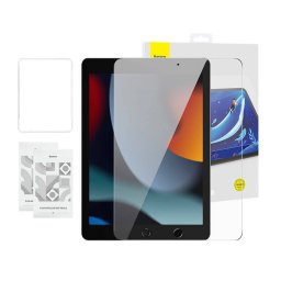 Baseus Crystal 0.3 mm sticlă călită pentru iPad Pro/Air3/10.2 Pad 7/8/9 (2pcs) + kit de curățare