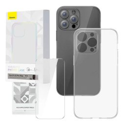 Baseus Kit de protecție Corning carcasă transparentă și sticlă călită pentru iPhone 12 Pro Max