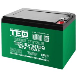 ACUMULATOR VEHICULE ELECTRICE DEEP CYCLE 12V 15AH TED