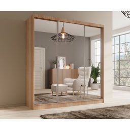Dulap cu usi glisante si oglinda, 200x61x215 cm, Tola 200, ADRK Furniture