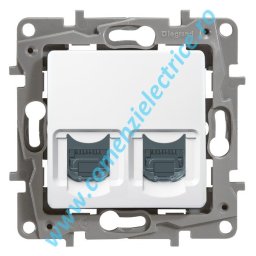 PRIZA DATE 2XRJ45 STP CAT6 ALB LEGRAND NILOE