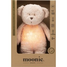 Moonie Bear 2.0 Organic Rose jucărie de adormit cu melodie 1 buc