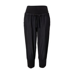 Cream Pantaloni largi 'Linee' negru