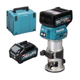 Makita - RT001GM210 XGT - Masina de frezat cu 2 acumulatori, Li-Ion, 40 V, 4 Ah, 6, 8 mm, valiza speciala