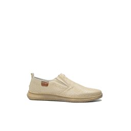 Pantofi bărbați Rieker bej din piele naturală cu calapod lat RIK10452-60-44 EU