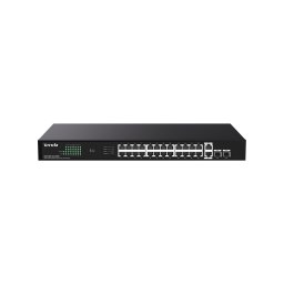 Switch TEG1128P-24-250W, 24+2 porturi, Negru