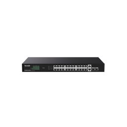 Switch TEG1128P-24-410W, 24+2 porturi, Negru
