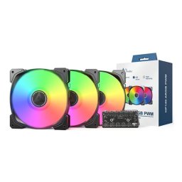 Kit 3x HP140 ARGB PWM Negru