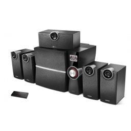 BOXE 5.1 EDIFIER, RMS: 80W (8Wx4 + 10W + 38W), port USB, SD card slot, MP3 Player, FM, Optical Digital In, black "C6XD" (include timbru verde 1 leu)