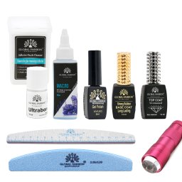 Kit pentru unghii „Eu lucrez la calculator”, Global Fashion, 9 produse