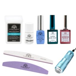 Kit pentru unghii „Manichiură la o ceașcă de cafea în parc”, Global Fashion, 8 produse
