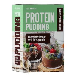 GymBeam Budincă proteică 500 g bucăti duble de ciocolată