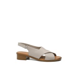 Sandale damă Anna Viotti gri din piele naturală cu model încrucișat GOR6025-39 EU