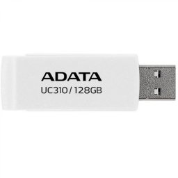 MEMORIE USB 3.2 ADATA 128 GB, protectie slide laterala, carcasa plastic, alb, UC310-128G-RWH (timbru verde 0.03 lei)