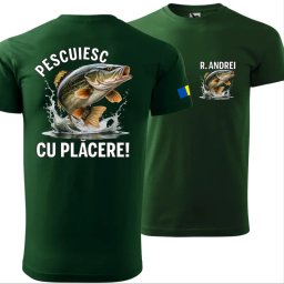 Tricou Pescar Personalizat , Pescuiesc cu Placere