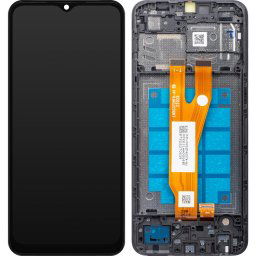 Piese si componente Display - Touchscreen Samsung Galaxy A03 Core A032, Cu Rama, Negru, Service Pack GH81-21711A