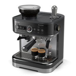 Espressor semi-automat Barista Brew PSA3218/10 1350 W 4 buc portfiltre din otel Rasnita incorporata 15 setari de macinare Carafa din otel Argintiu - Negru