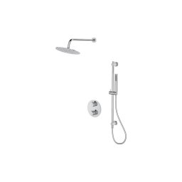 Set de duș cu baterie termostatică ascunsă Cersanit S952-032 ZEN crom lucios