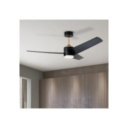 Ventilator LED dimabil de tavan Immax NEO 07280L BEAUTY 18W/230V negru Wi-Fi Tuya + telecomandă