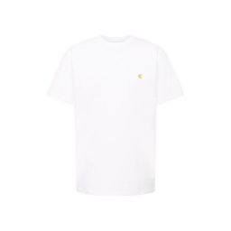 Carhartt WIP Tricou 'Chase' galben auriu / alb
