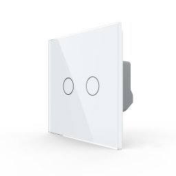 Intrerupator Dublu LIVOLO cu Touch din Sticla Securizata - Serie Noua SmartElectro IntelligentHouse