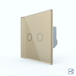 Intrerupator Dublu Cap Scara / Cruce cu Touch LIVOLO - Serie Noua SmartElectro IntelligentHouse