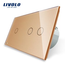 Intrerupator simplu + dublu cu touch Livolo din sticla SmartElectro IntelligentHouse