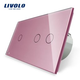 Intrerupator simplu + dublu cu touch Livolo din sticla SmartElectro IntelligentHouse