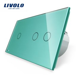 Intrerupator simplu + dublu cu touch Livolo din sticla SmartElectro IntelligentHouse