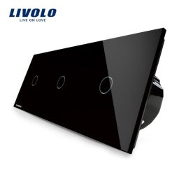 Intrerupator triplu cu touch Livolo din sticla SmartElectro IntelligentHouse