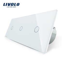 Intrerupator triplu cu touch Livolo din sticla SmartElectro IntelligentHouse