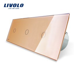 Intrerupator triplu cu touch Livolo din sticla SmartElectro IntelligentHouse