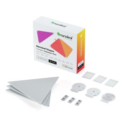 Pachet 3 Panouri luminaose Nanoleaf Shapes Triangles, 16 Milioane culori, Iluminare LED RGBW, Temperatura culoare reglabila SmartElectro IntelligentHouse