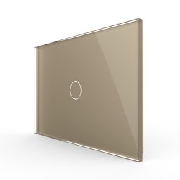 Panou intrerupator simplu cu touch Livolo din sticla, standard Italian - Serie noua SmartElectro IntelligentHouse
