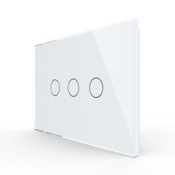 Panou intrerupator triplu cu touch Livolo din sticla, standard Italian - Serie noua SmartElectro IntelligentHouse