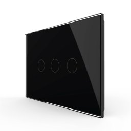 Panou intrerupator triplu cu touch Livolo din sticla, standard Italian - Serie noua SmartElectro IntelligentHouse
