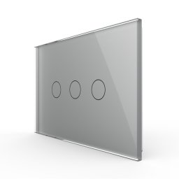 Panou intrerupator triplu cu touch Livolo din sticla, standard Italian - Serie noua SmartElectro IntelligentHouse