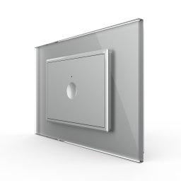 Intrerupator simplu cu touch Livolo cu rama din sticla, standard Italian - Serie noua SmartElectro IntelligentHouse