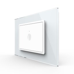 Intrerupator simplu cu touch Livolo cu rama din sticla, standard Italian - Serie noua SmartElectro IntelligentHouse