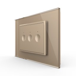 Intrerupator triplu cu touch Livolo cu rama din sticla, standard Italian - Serie noua SmartElectro IntelligentHouse