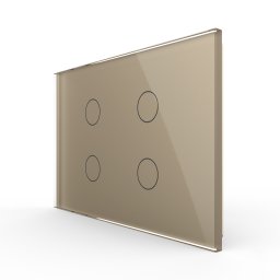 Panou intrerupator cvadruplu cu touch Livolo din sticla, standard Italian - Serie noua SmartElectro IntelligentHouse