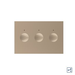 Modul intrerupator triplu cap scara / cap cruce cu touch Livolo standard Italian, Serie noua SmartElectro IntelligentHouse