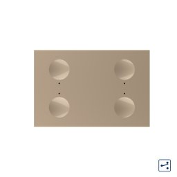 Modul intrerupator cvadruplu cap scara / cap cruce cu touch Livolo standard Italian, Serie noua SmartElectro IntelligentHouse