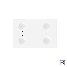 Modul intrerupator cvadruplu cap scara / cap cruce cu touch Livolo standard Italian, Serie noua SmartElectro IntelligentHouse