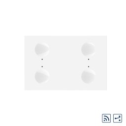 Modul intrerupator cvadruplu cap scara / cap cruce wireless cu touch Livolo standard Italian, Serie noua SmartElectro IntelligentHouse